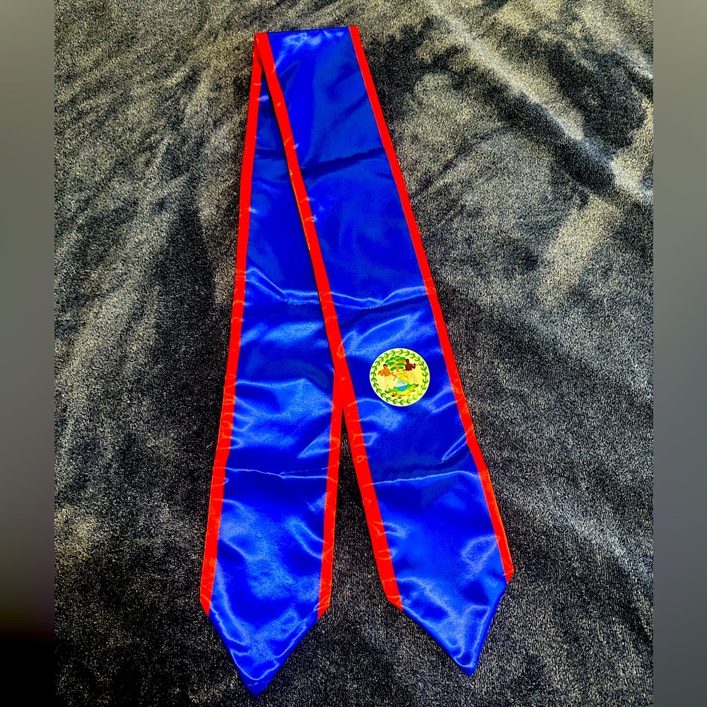 Graduation Stole / Sash Belize Flag